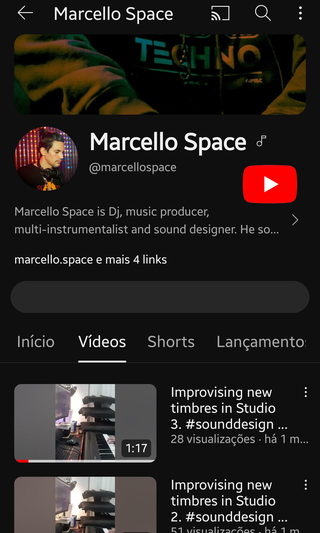 Marcello Space Youtube Profile